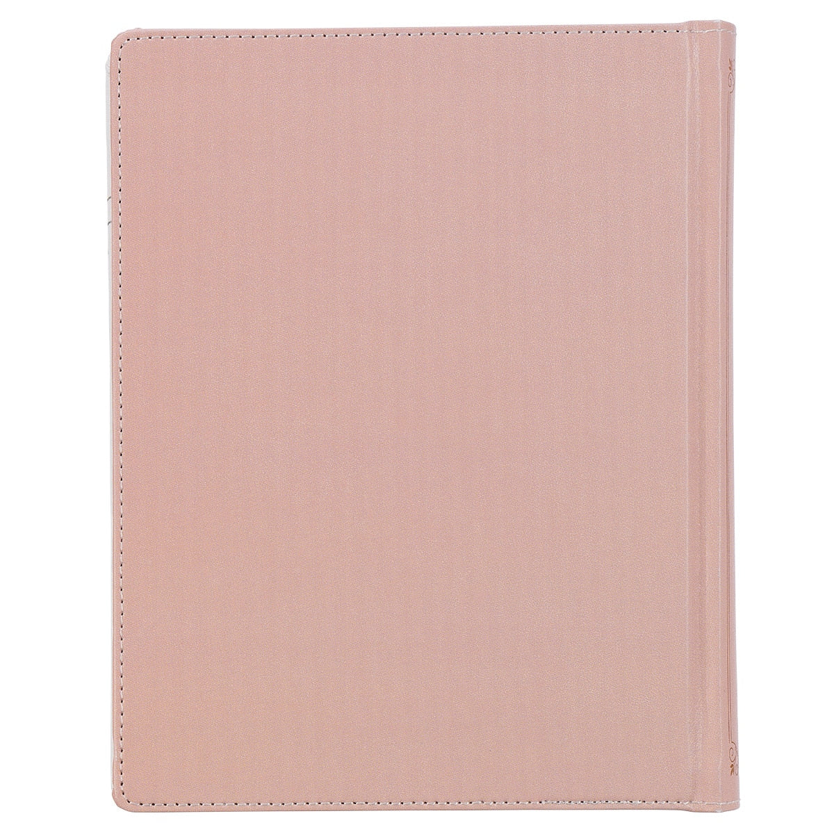 Rosy Coral Floral Faux Leather Hardcover King James Version Note-taking Bible