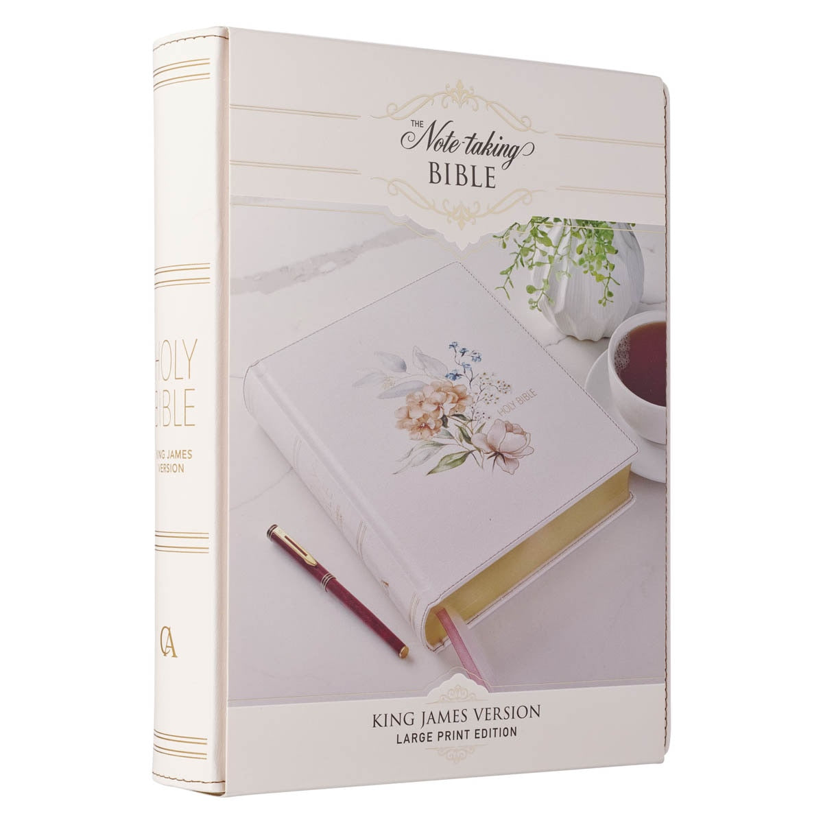Blush Bouquet Faux Leather Hardcover Large Print King James Version Note-taking Bible