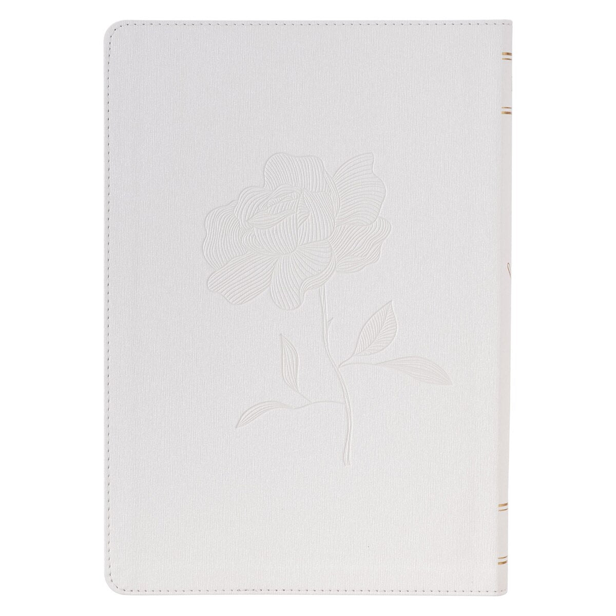 White Faux Leather Super Giant Print King James Version Bible with Thumb Index