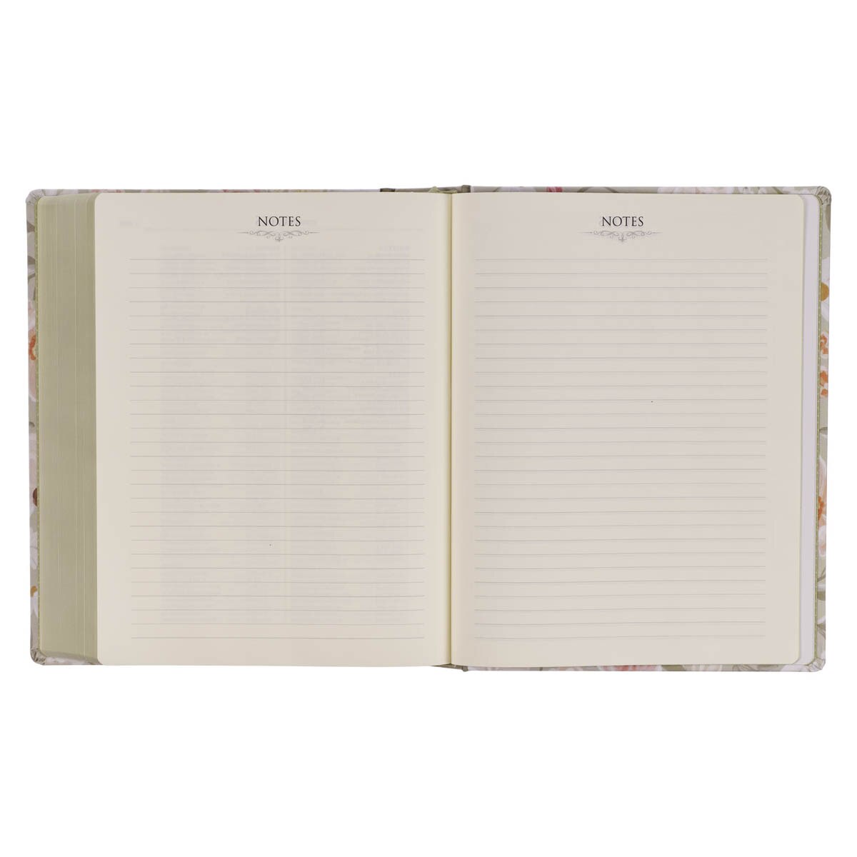 Sage Green Floral Hardcover Amelia Collection Large Print King James Version Note-taking Bible - Luke 22:42