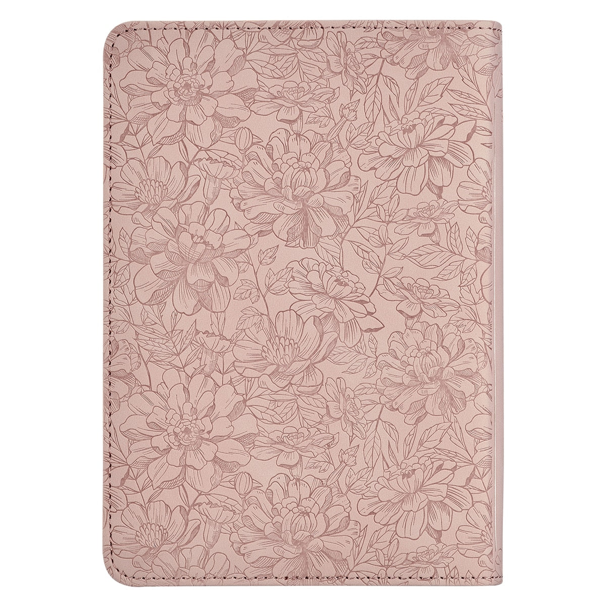 Blush Pink Floral Faux Leather Compact King James Version Bible