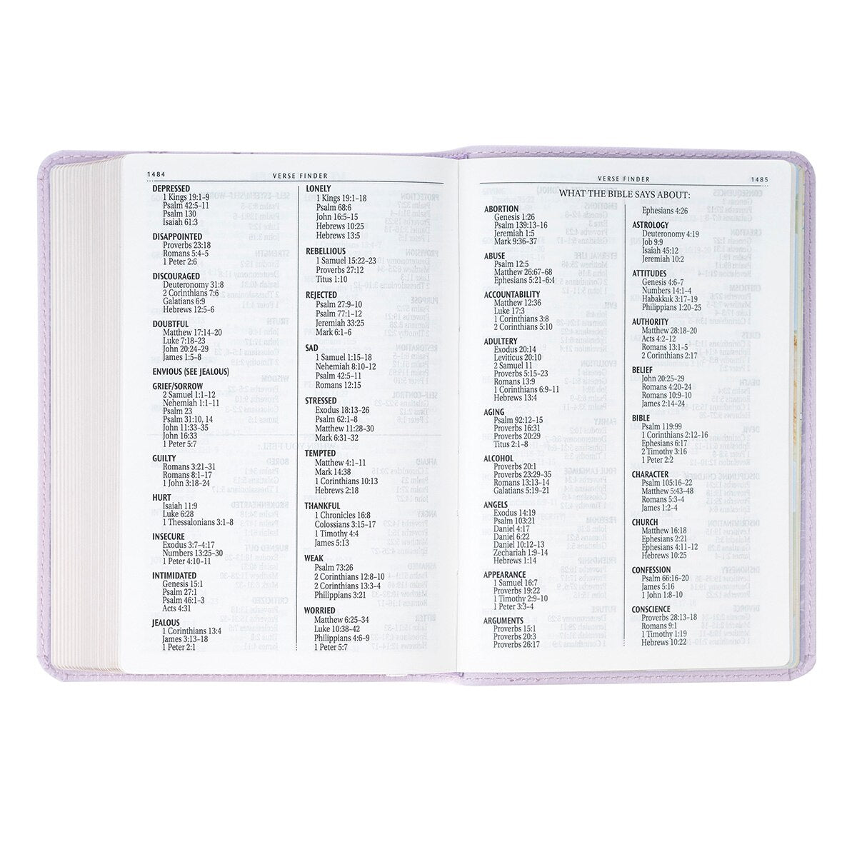 Lavender Bouquet Large Print Compact King James Version Bible