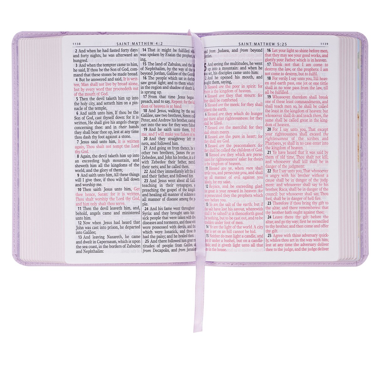 Lavender Bouquet Large Print Compact King James Version Bible