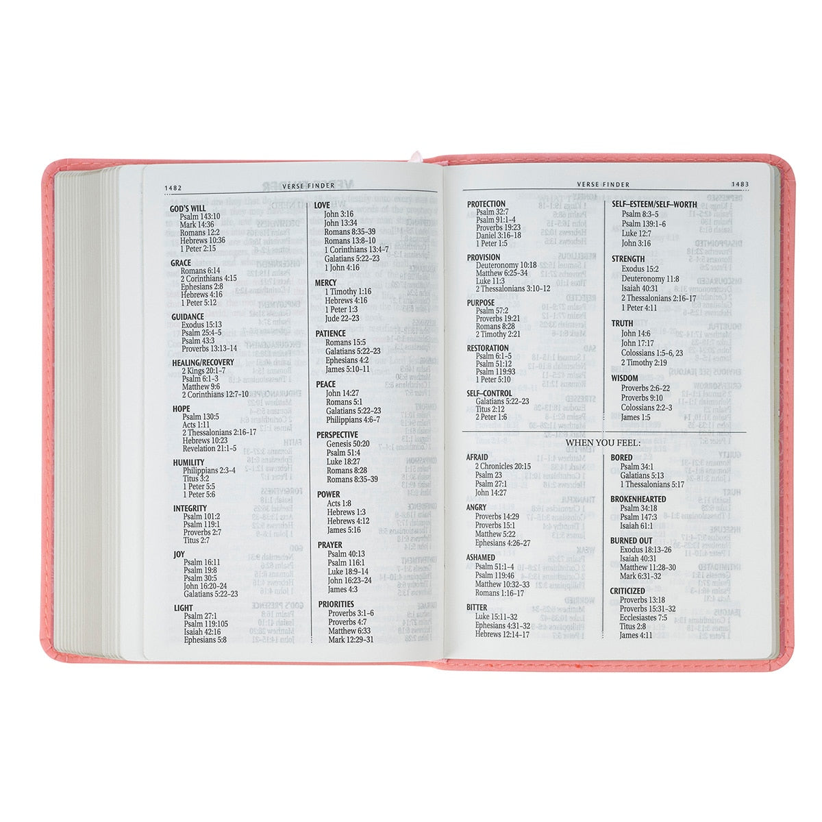 Coral Dawn Floral Large Print Compact King James Version Bible 