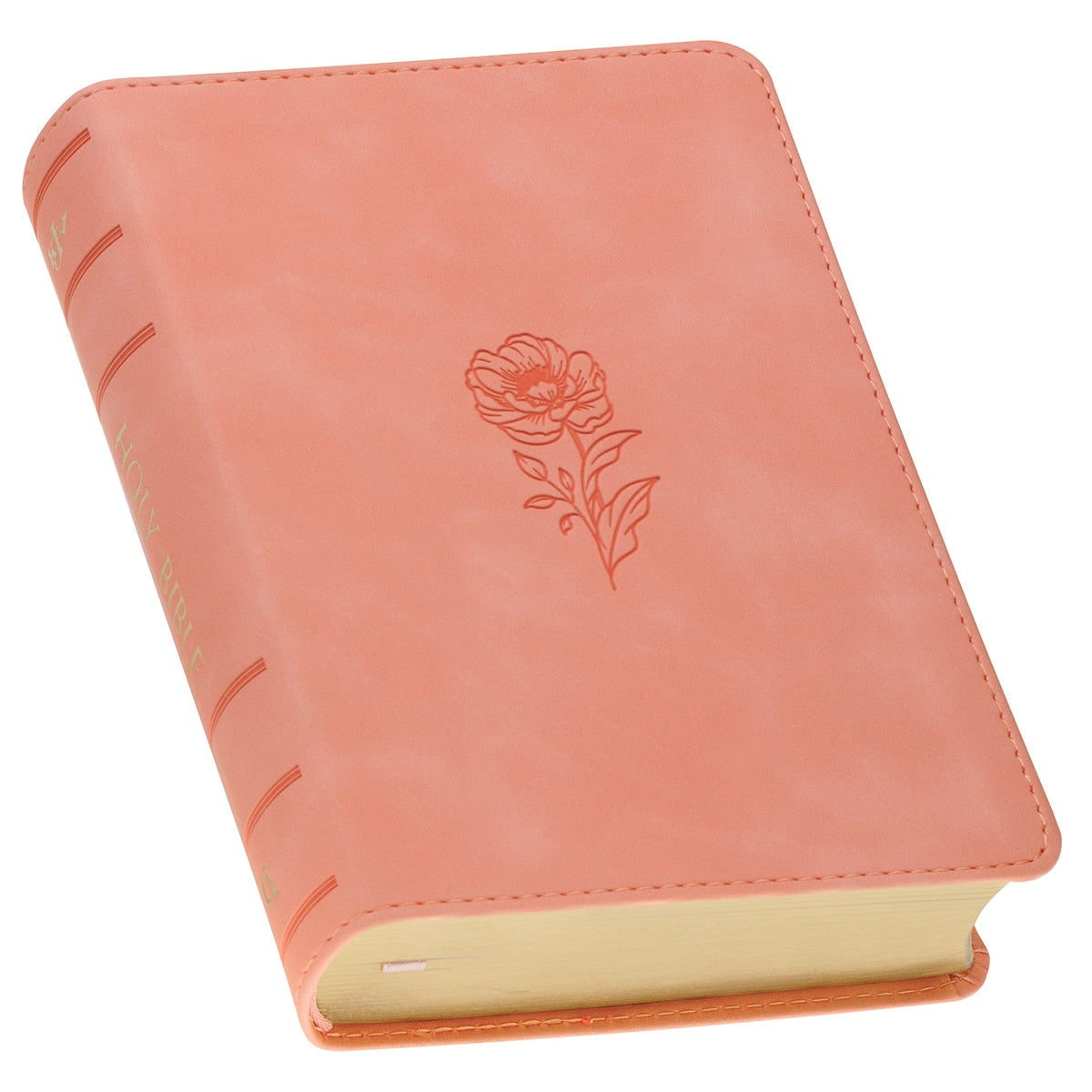 Coral Dawn Floral Large Print Compact King James Version Bible 