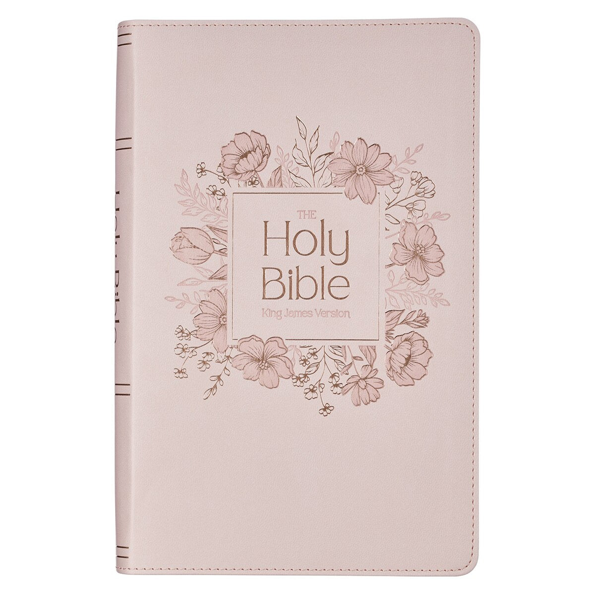 Blush Floral Faux Leather Standard-size Giant Print KJV Bible Thumb Index