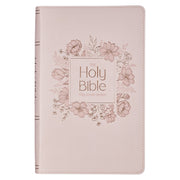 Blush Floral Faux Leather Standard-size Giant Print KJV Bible Thumb Index