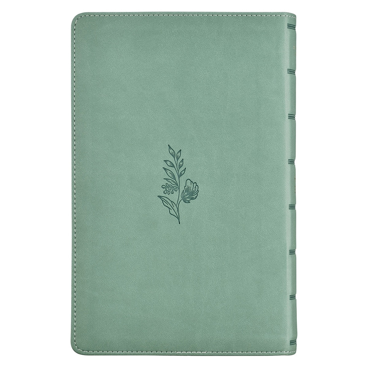 Teal Floral Faux Leather Giant Print Standard-size King James Version Bible with Thumb Index