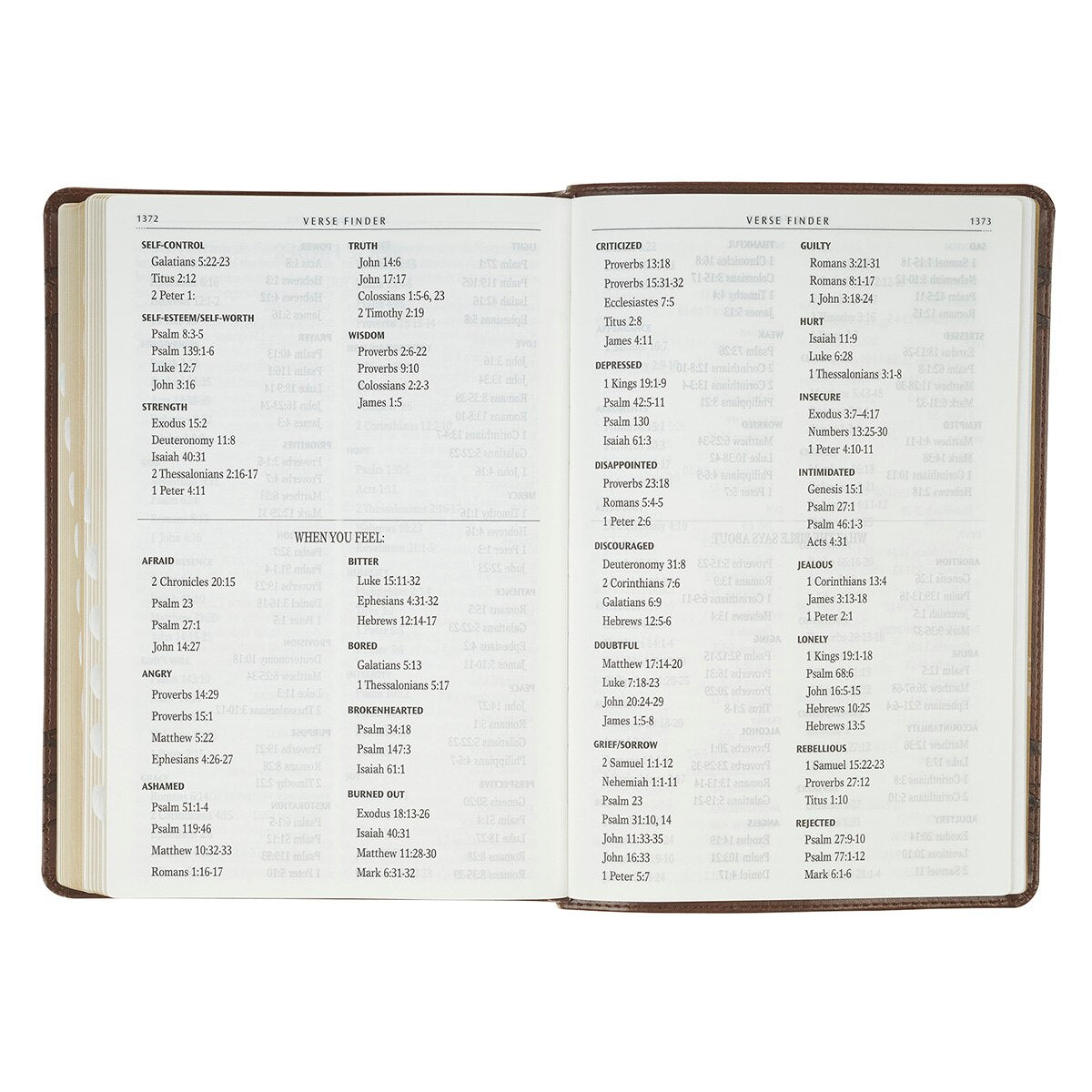 Brown Crown of Thorns Giant Print Full-size King James Version Bible with Thumb Index