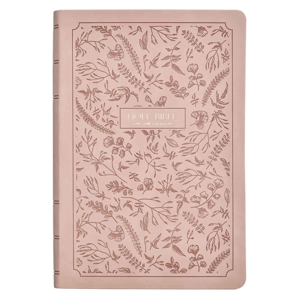 Blush Pink Floral Giant Print Full-size King James Version Bible with Thumb Index