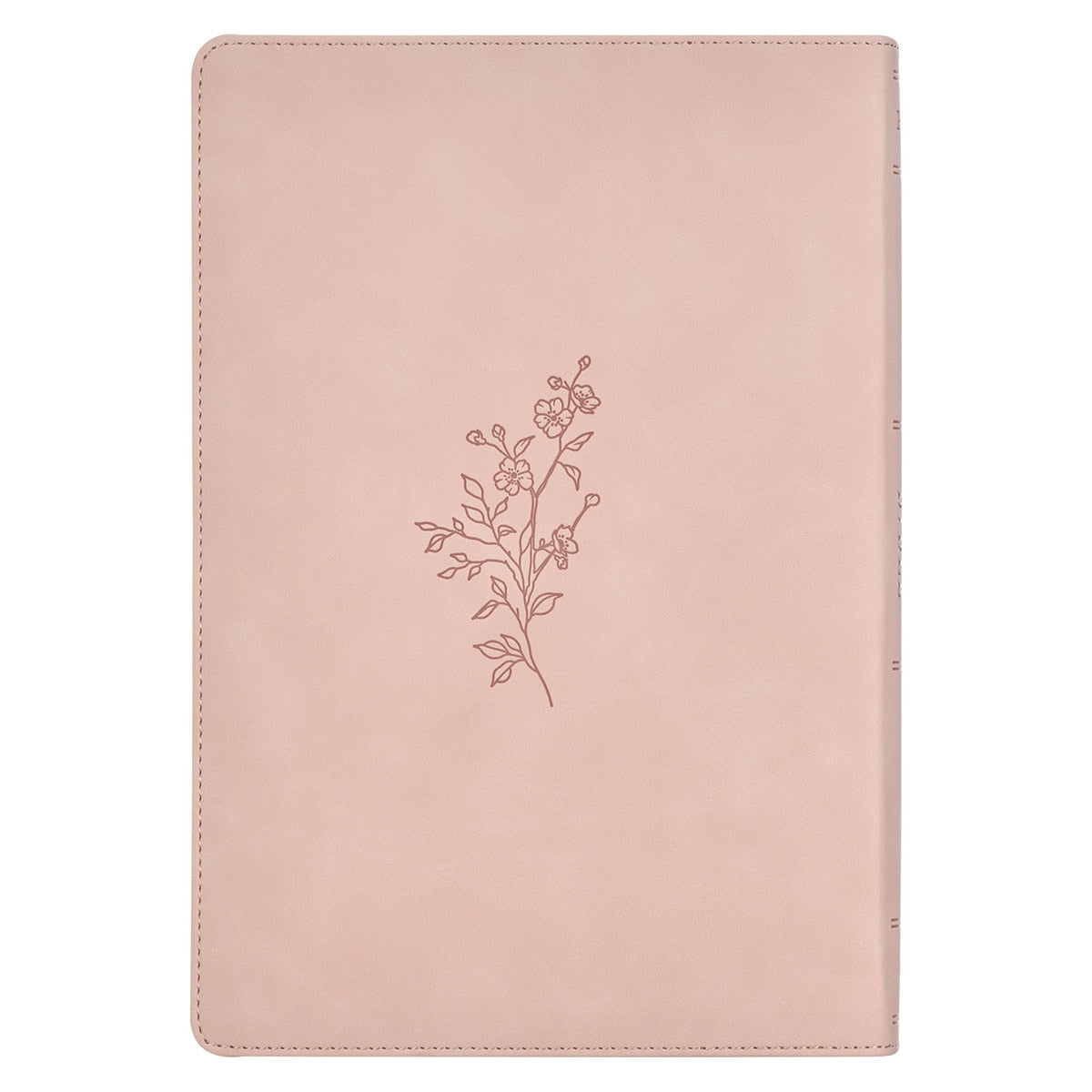 Pink Floral Faux Leather Large Print Thinline King James Version Bible with Thumb Index