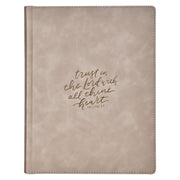 Trust Taupe Faux Leather Large Print King James Version Note-taking Bible - Proverbs 3:5