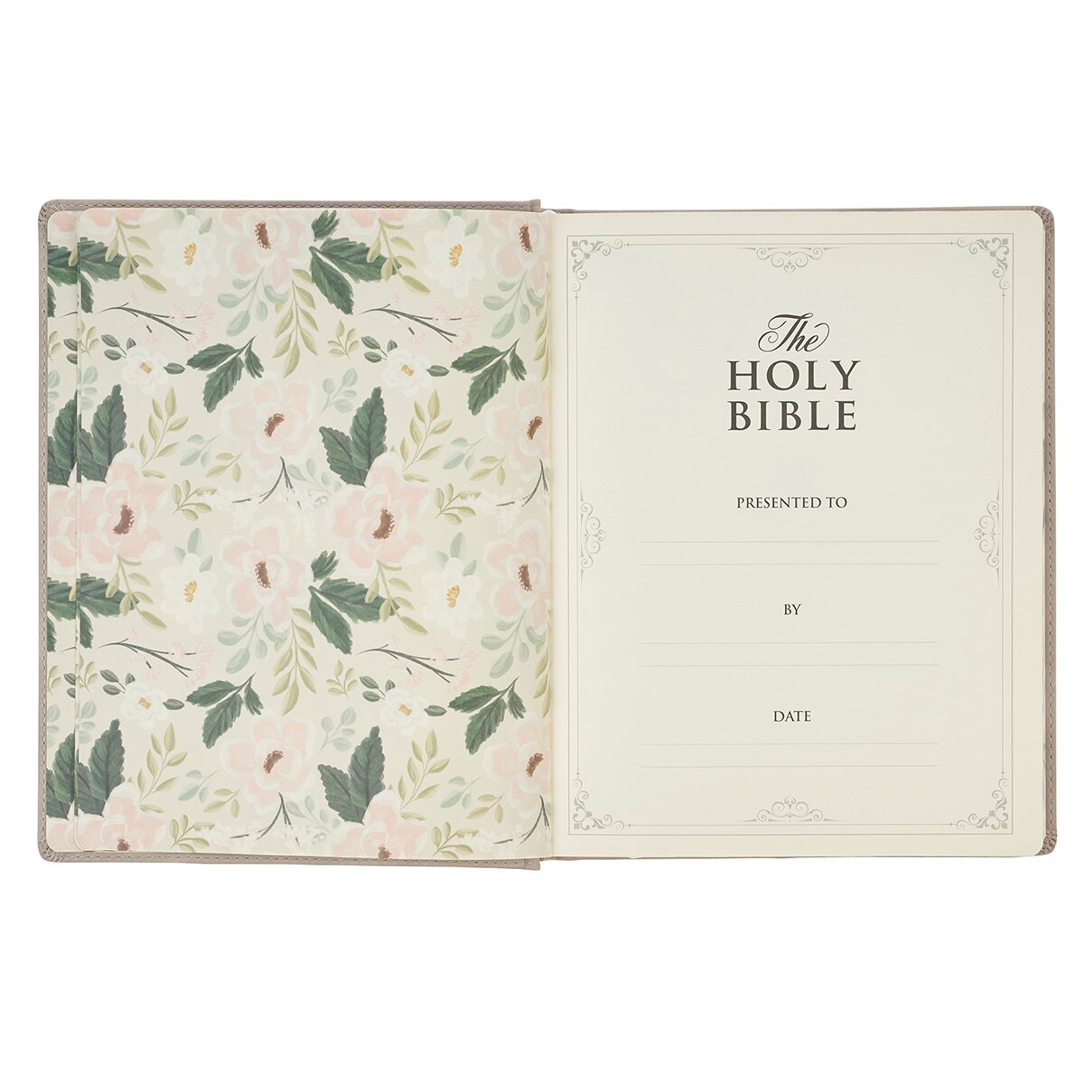 Trust Taupe Faux Leather Large Print King James Version Note-taking Bible - Proverbs 3:5