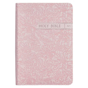 Blush Rose Faux Leather Floral King James Version Pocket Bible