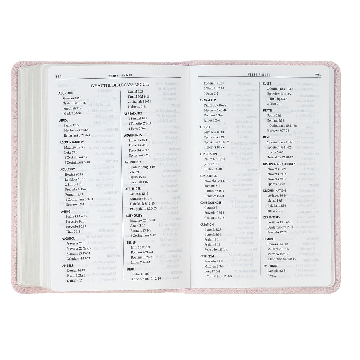 Blush Rose Faux Leather Floral King James Version Pocket Bible