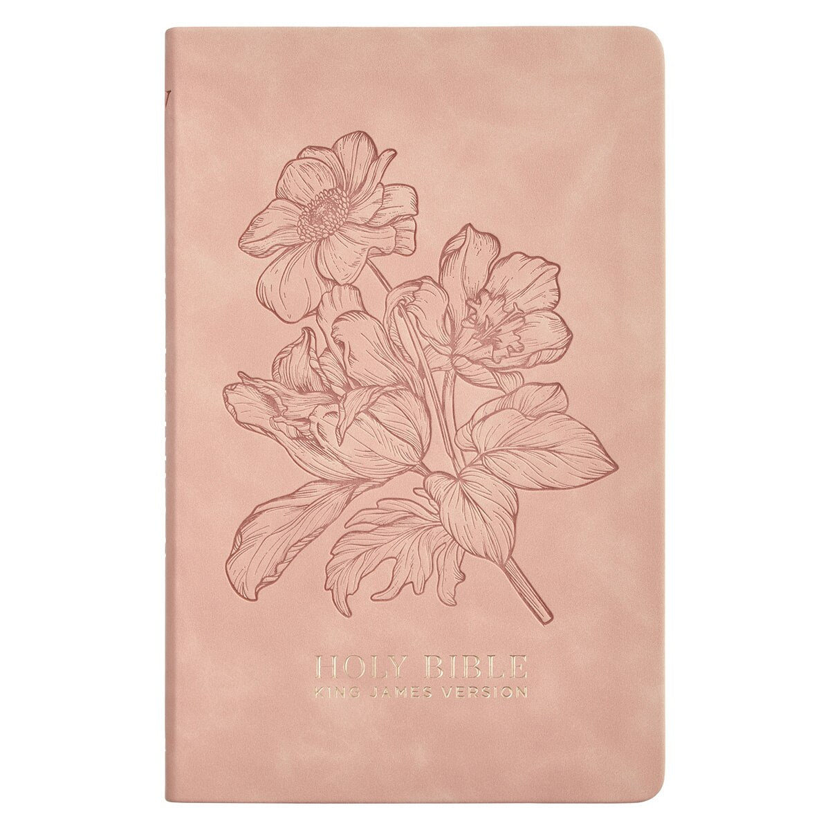 Dusty Pink Floral Faux Leather King James Version Gift Edition Bible