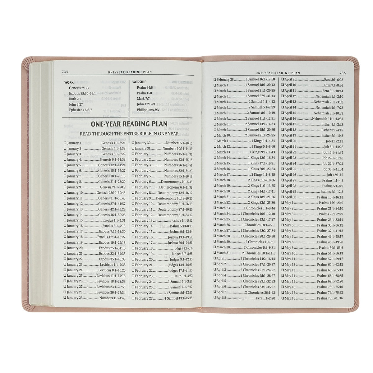 Dusty Pink Floral Faux Leather King James Version Gift Edition Bible