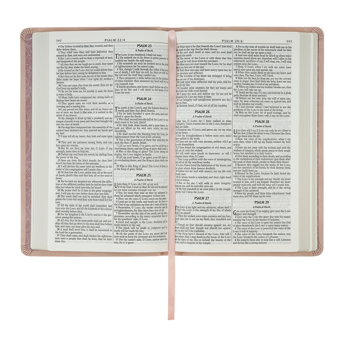 Dusty Pink Floral Faux Leather King James Version Gift Edition Bible