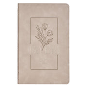 Taupe Floral Faux Leather King James Version Gift Edition Bible