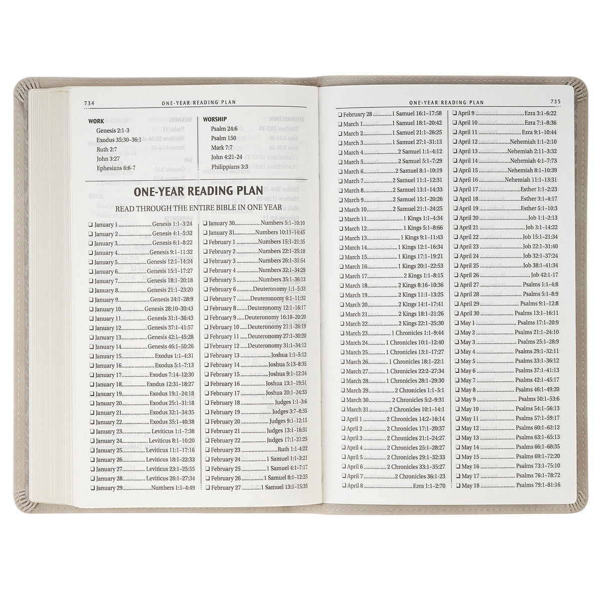 Taupe Floral Faux Leather King James Version Gift Edition Bible