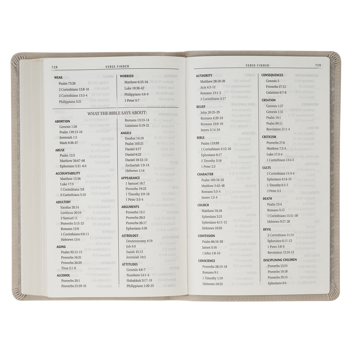 Taupe Floral Faux Leather King James Version Gift Edition Bible