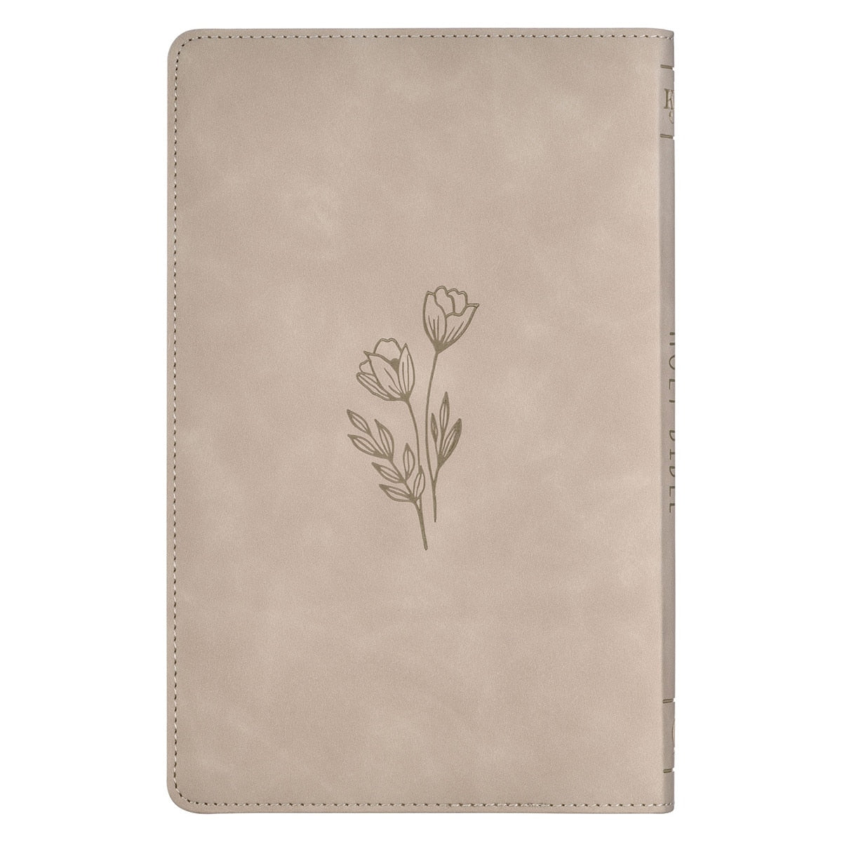 Taupe Floral Faux Leather King James Version Gift Edition Bible