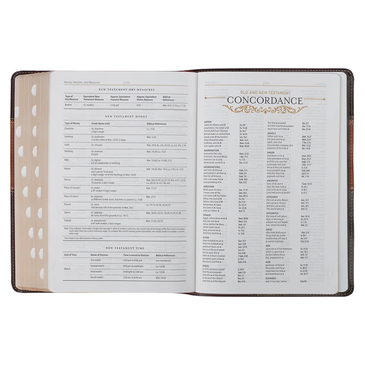 Burgundy and Toffee Faux Leather King James Study Bible with Thumb Index