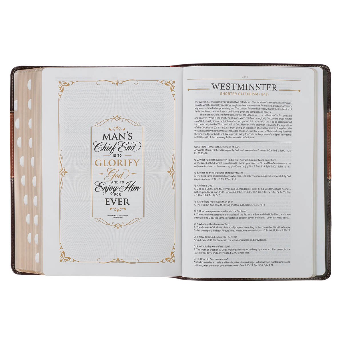 Burgundy and Toffee Faux Leather King James Study Bible with Thumb Index