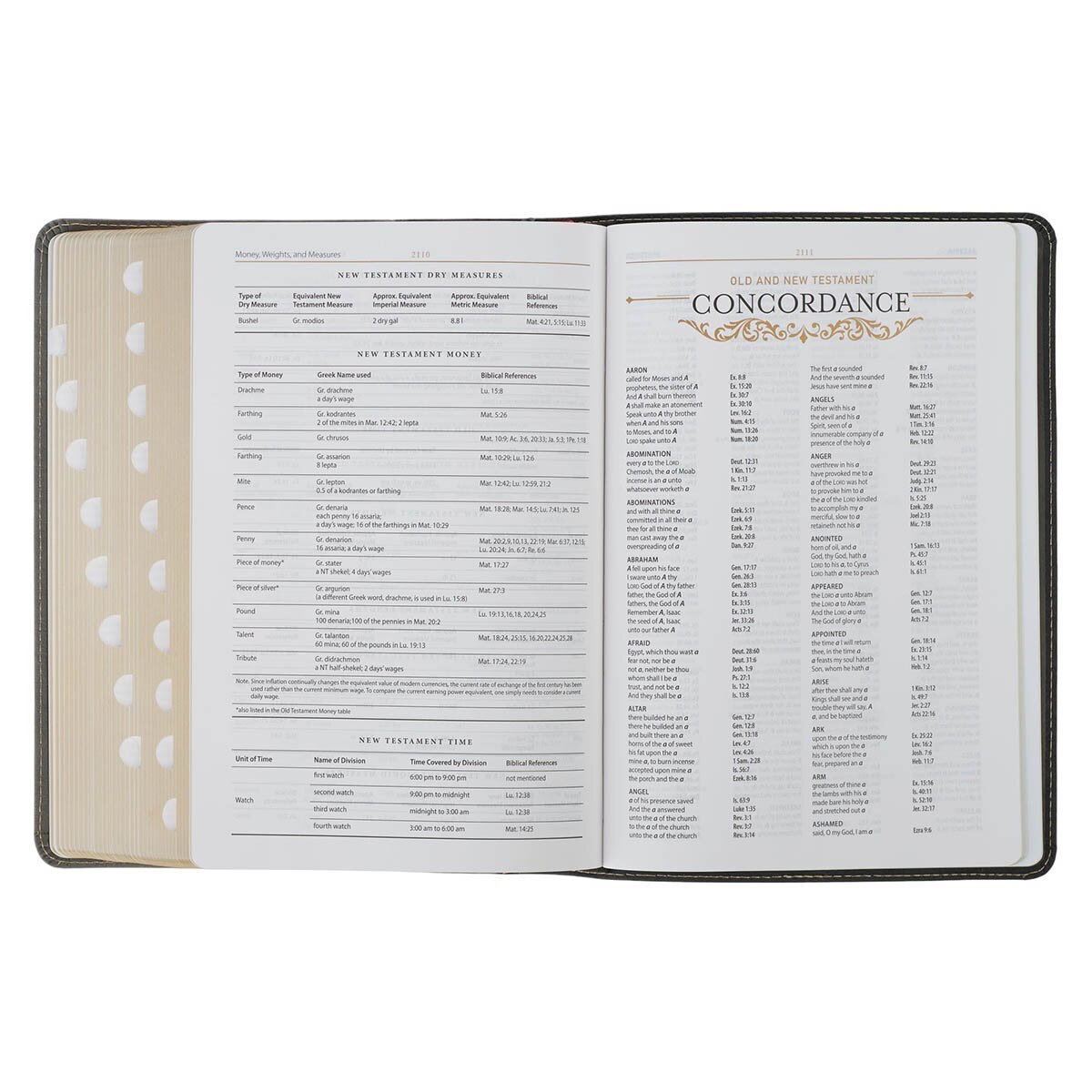 Black and Gray Faux Leather King James Study Bible with Thumb Index