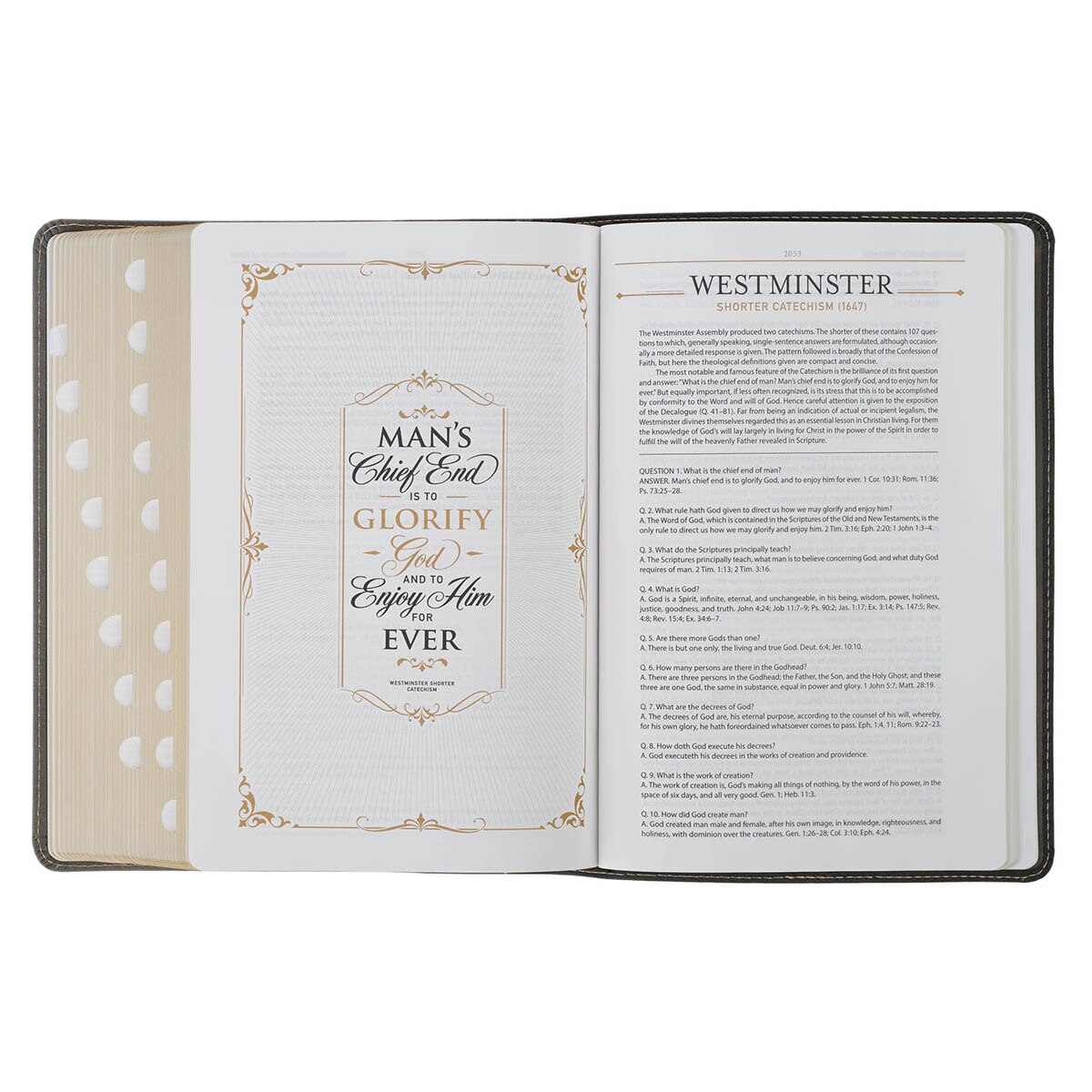 Black and Gray Faux Leather King James Study Bible with Thumb Index