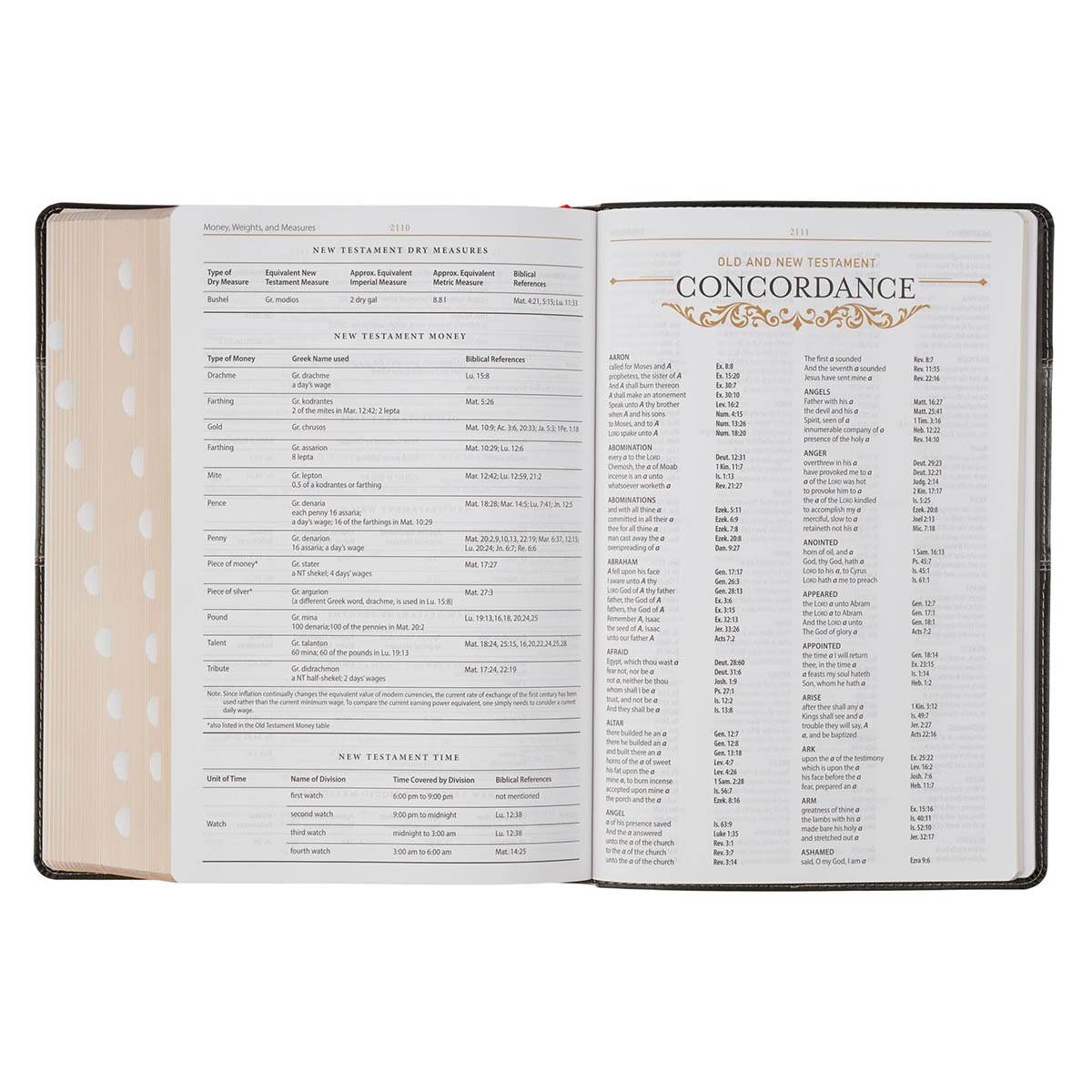 Black and Graphite Faux Leather Large Print King James Version Study Bible with Thumb Index