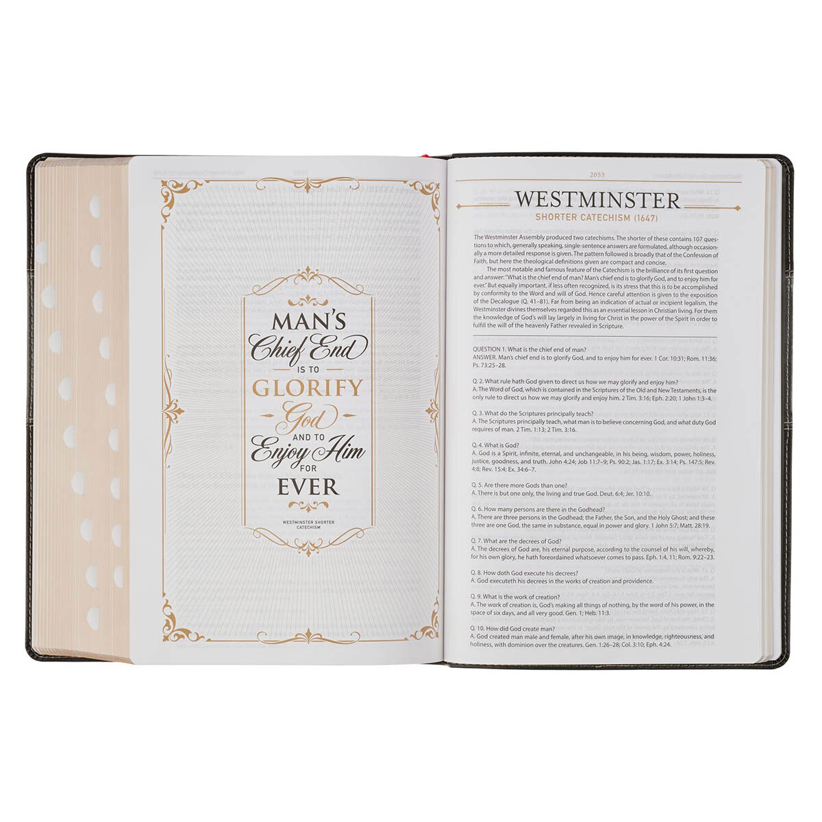 Black and Graphite Faux Leather Large Print King James Version Study Bible with Thumb Index