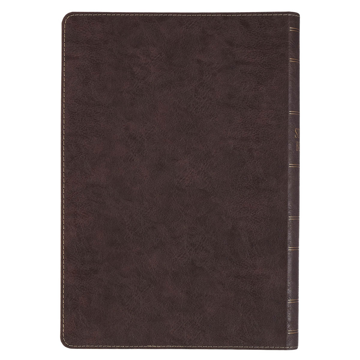 Dark Brown and Honey Brown Faux Leather Large Print King James Version Study Bible with Thumb Index
