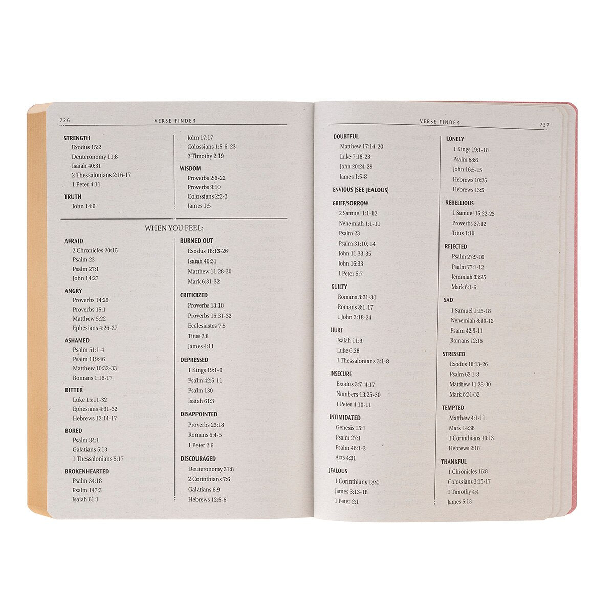 Marbled Coral Pink Faux Leather King James Version Gift Bible