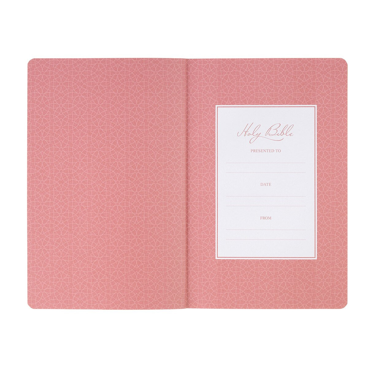 Marbled Coral Pink Faux Leather King James Version Gift Bible