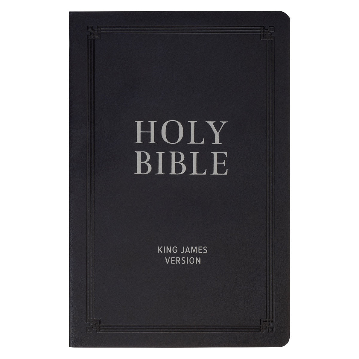 Black Faux Leather King James Version Gift Bible