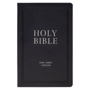 Black Faux Leather King James Version Gift Bible