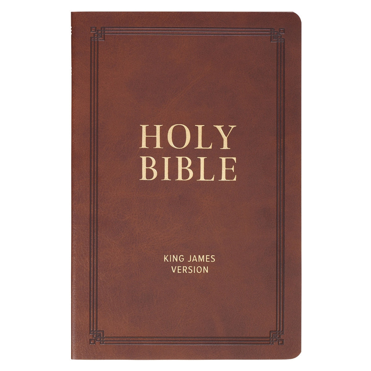 Chestnut Brown Faux Leather King James Version Gift Bible