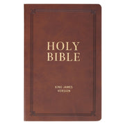 Chestnut Brown Faux Leather King James Version Gift Bible
