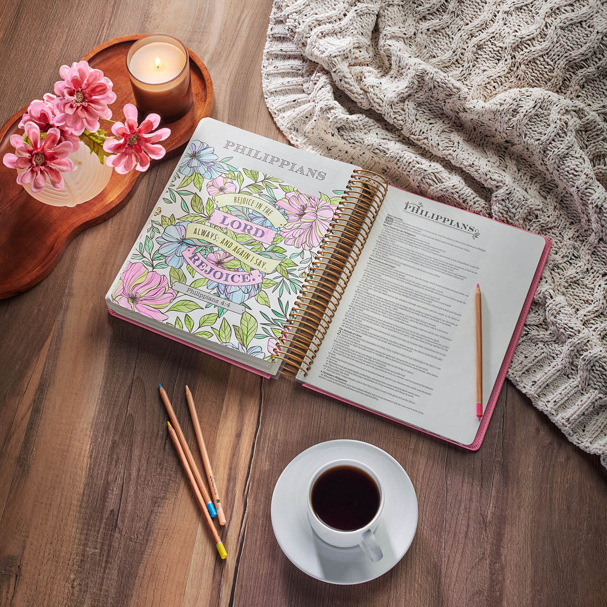 Pink Faux Leather Hardcover My Creative Bible Illustrators Edition