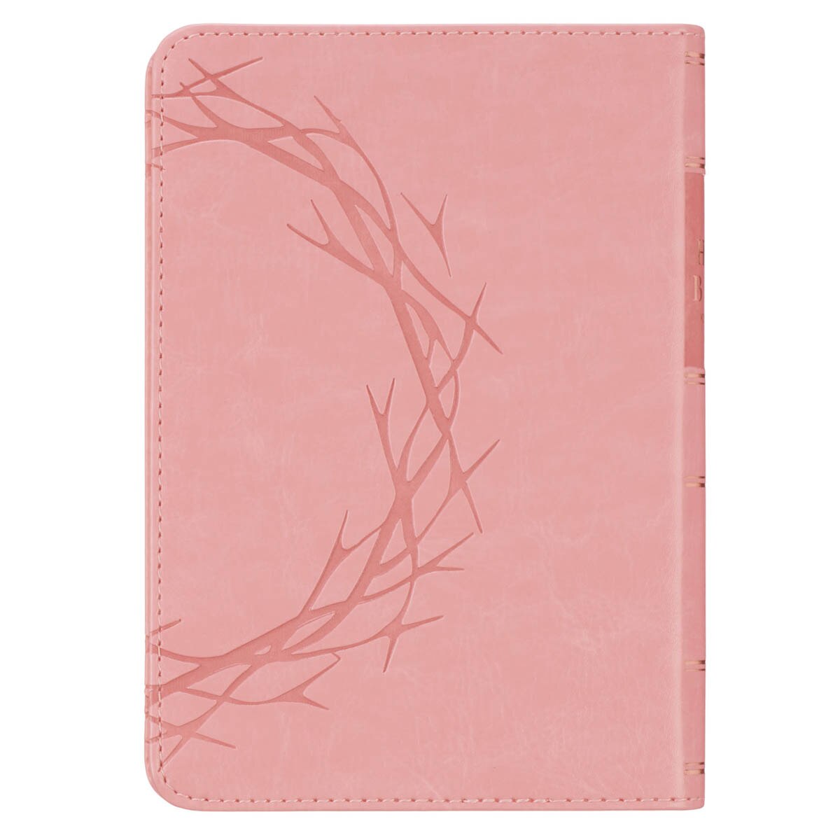 Crown of Thorns Pink faux Leather Large Print Compact King James Bible