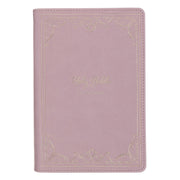 Dusty Rose Faux Leather Personal-Size Giant Print Compact King James Version Bible