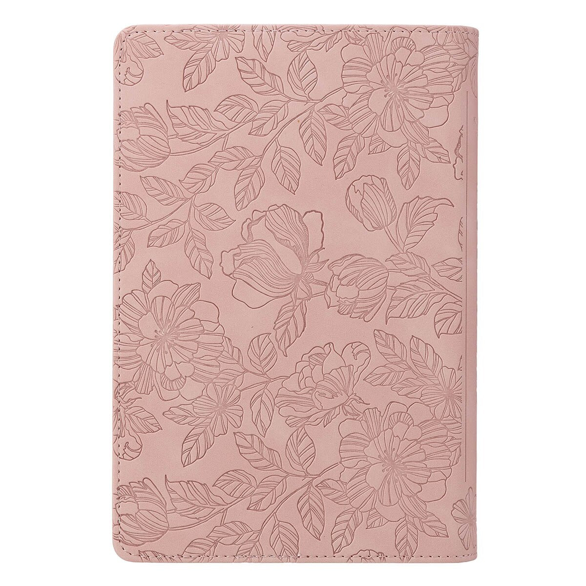 Blush Pink Faux Leather Personal-Size Giant Print Compact King James Version Bible