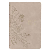 Taupe Faux Leather Personal-Size Giant Print Compact King James Version Bible