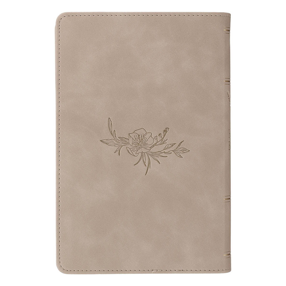 Taupe Faux Leather Personal-Size Giant Print Compact King James Version Bible