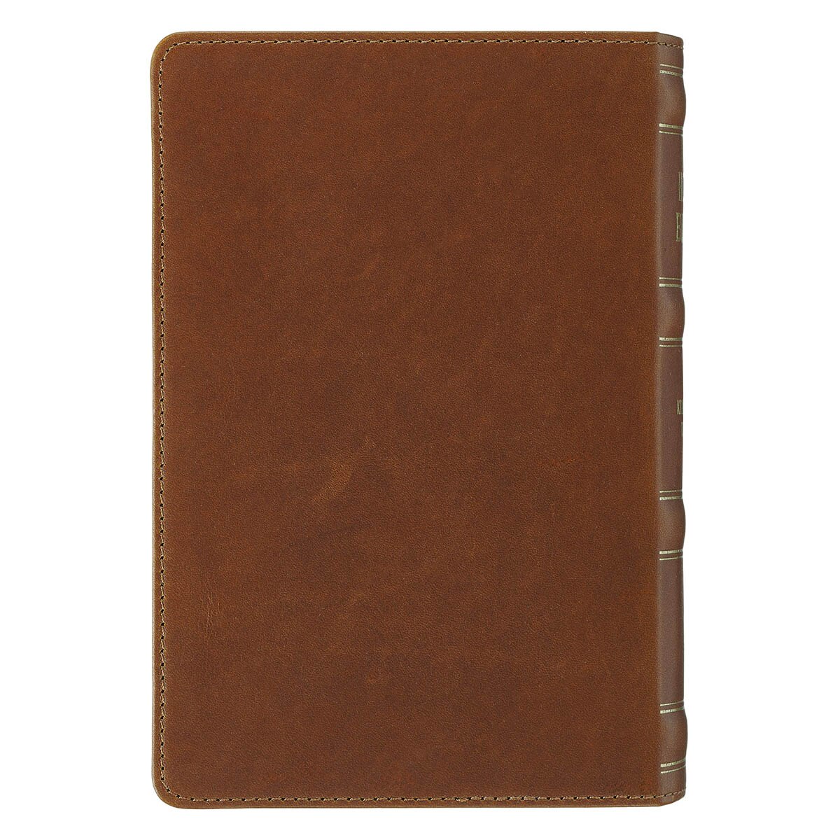 Camel Tan Genuine Leather Personal-Size Giant Print Compact King James Version Bible