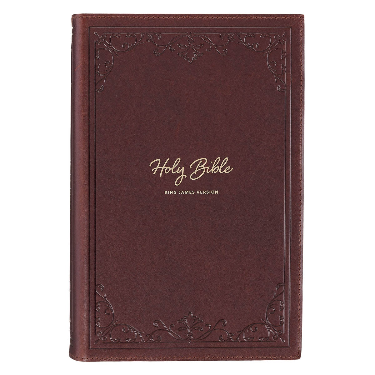 Chestnut Brown Genuine Leather Giant Print Reader’s Edition King James Version Bible