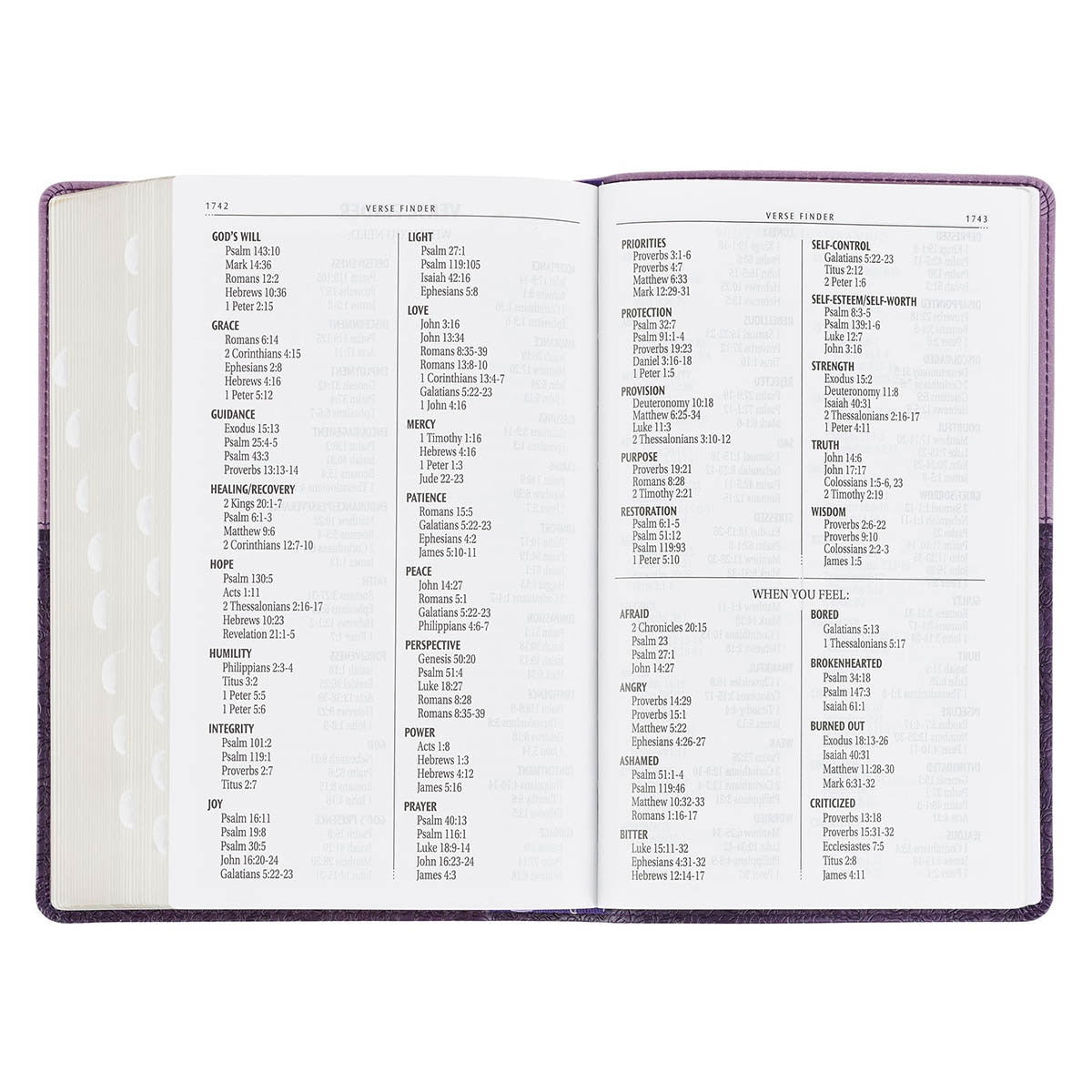 Two-Tone Purple Giant Print Standard Size King James Version Bible