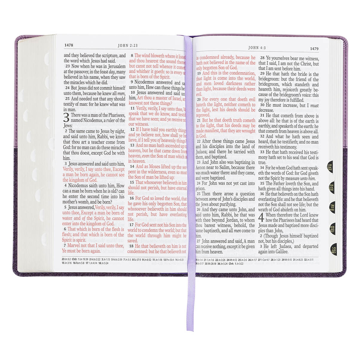 Two-Tone Purple Giant Print Standard Size King James Version Bible