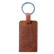  I Know the Plans Tawny Brown Faux Leather Key Ring - Jeremiah 29:11